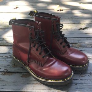 Dr. Martens Cherry Red 1460 Smooth Boots